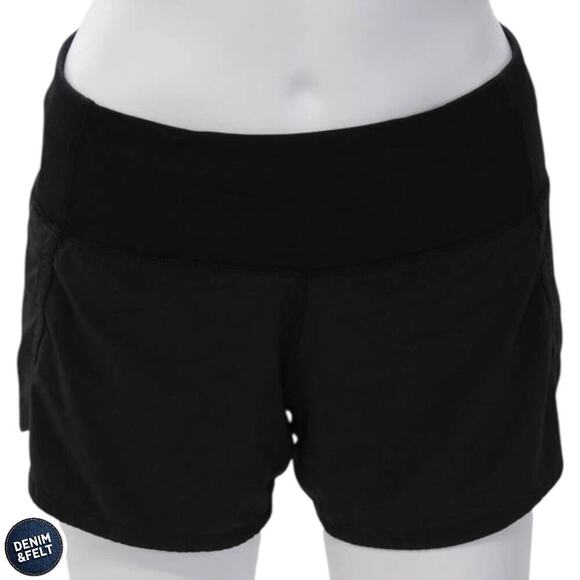 Lululemon Run Times Athletic Running 2 Way Stretch Short II *4" Black SZ 4 - Picture 5 of 16